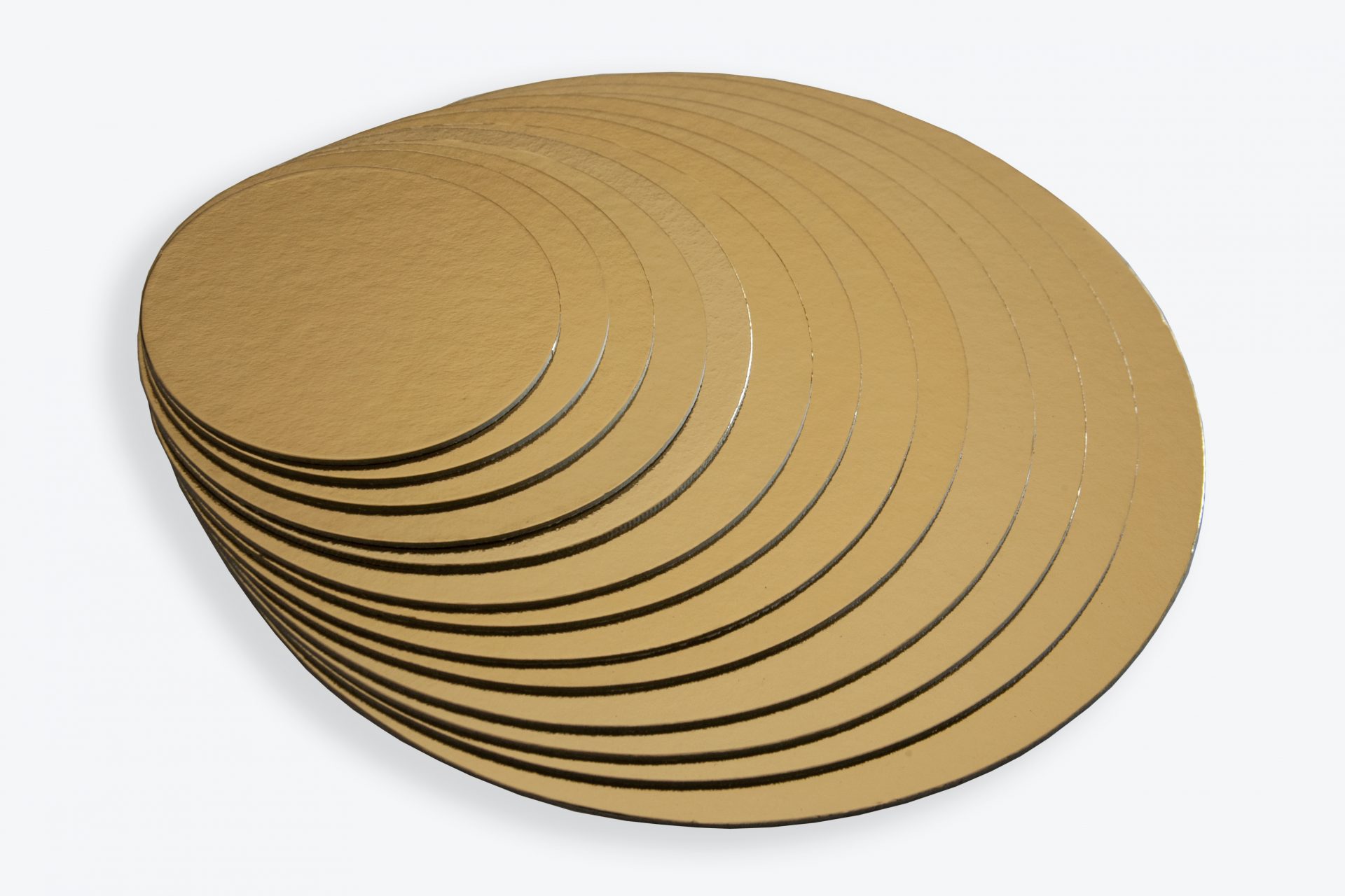 Cake base boards, gold and silver